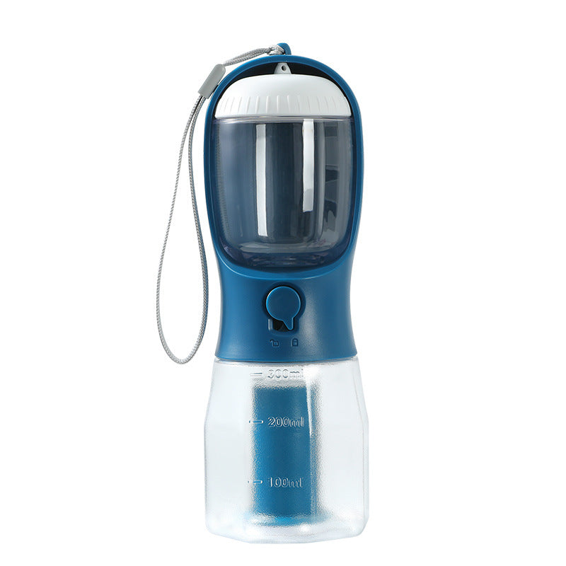 Multi-Functional Portable Dog Water Cup with Food Compartment and Waste Bag Dispenser