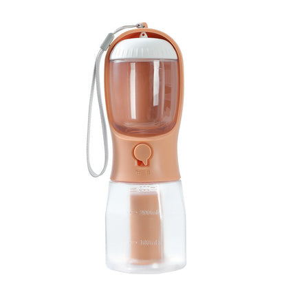 Multi-Functional Portable Dog Water Cup with Food Compartment and Waste Bag Dispenser
