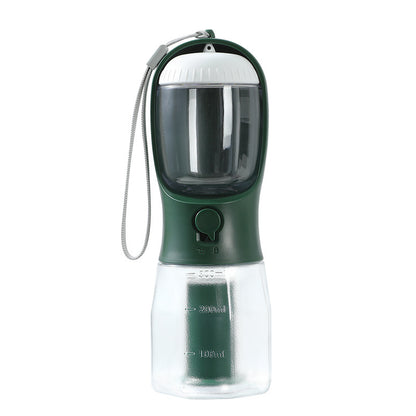 Multi-Functional Portable Dog Water Cup with Food Compartment and Waste Bag Dispenser