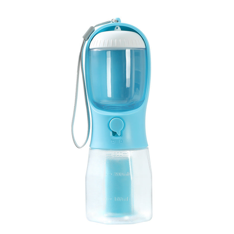Multi-Functional Portable Dog Water Cup with Food Compartment and Waste Bag Dispenser