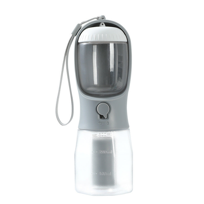 Multi-Functional Portable Dog Water Cup with Food Compartment and Waste Bag Dispenser