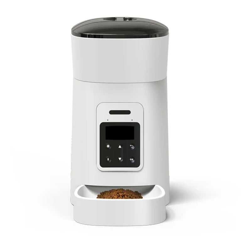 Automatic Smart Slow Feeder Dispenser for Cats and Dogs - Timed Portion Control Travel Feeding Solution