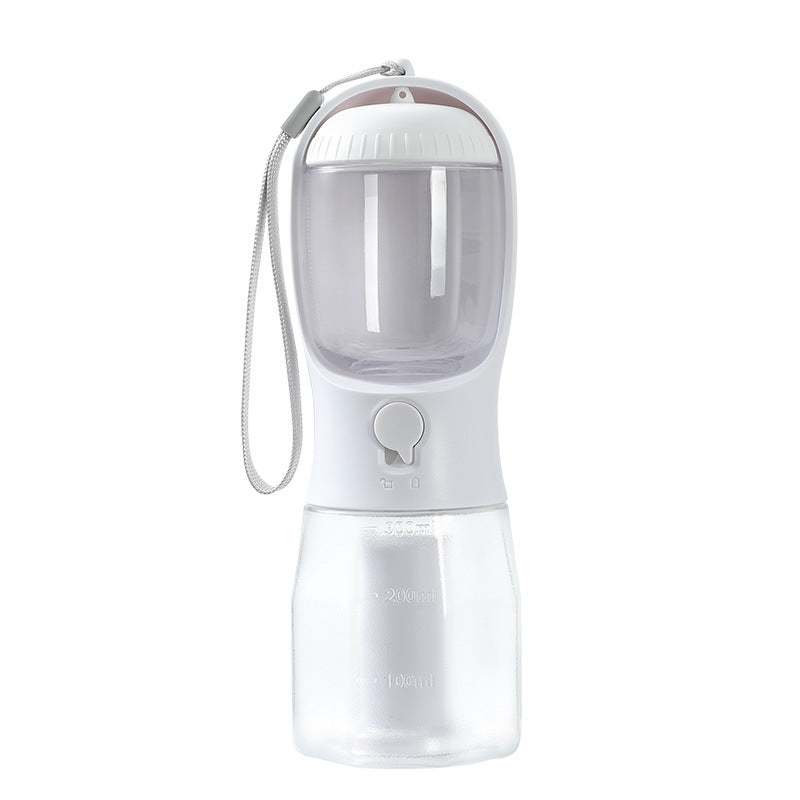 Multi-Functional Portable Dog Water Cup with Food Compartment and Waste Bag Dispenser