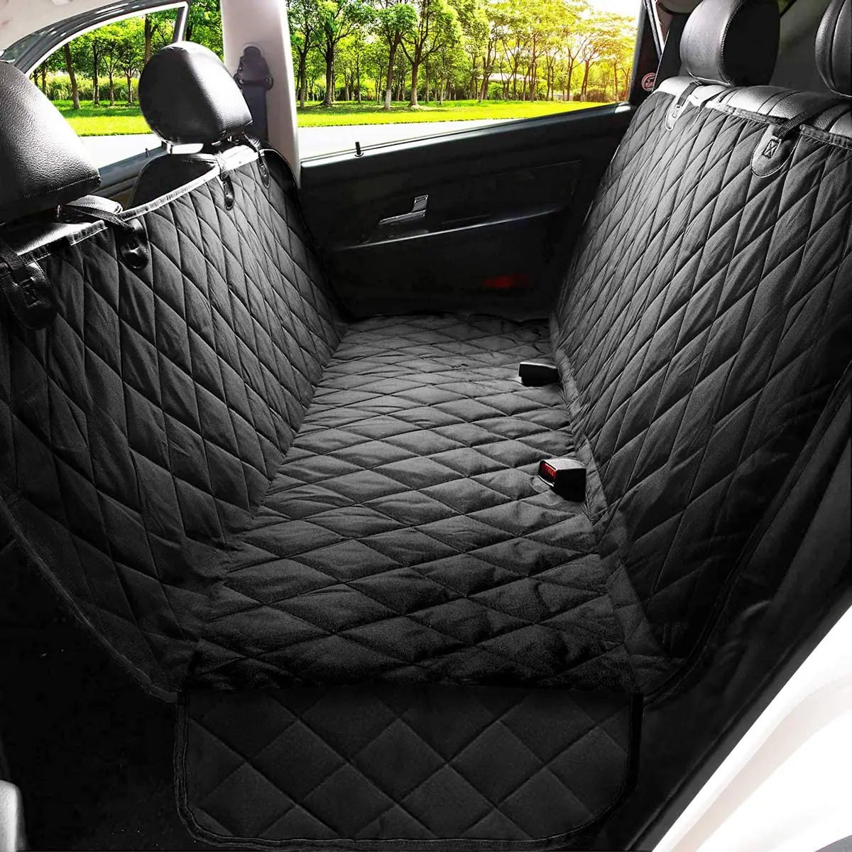 Premium Waterproof Dog Car Seat Cover and Hammock - Versatile 2-in-1 Rear and Trunk Protector for Pets