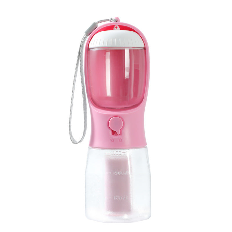 Multi-Functional Portable Dog Water Cup with Food Compartment and Waste Bag Dispenser
