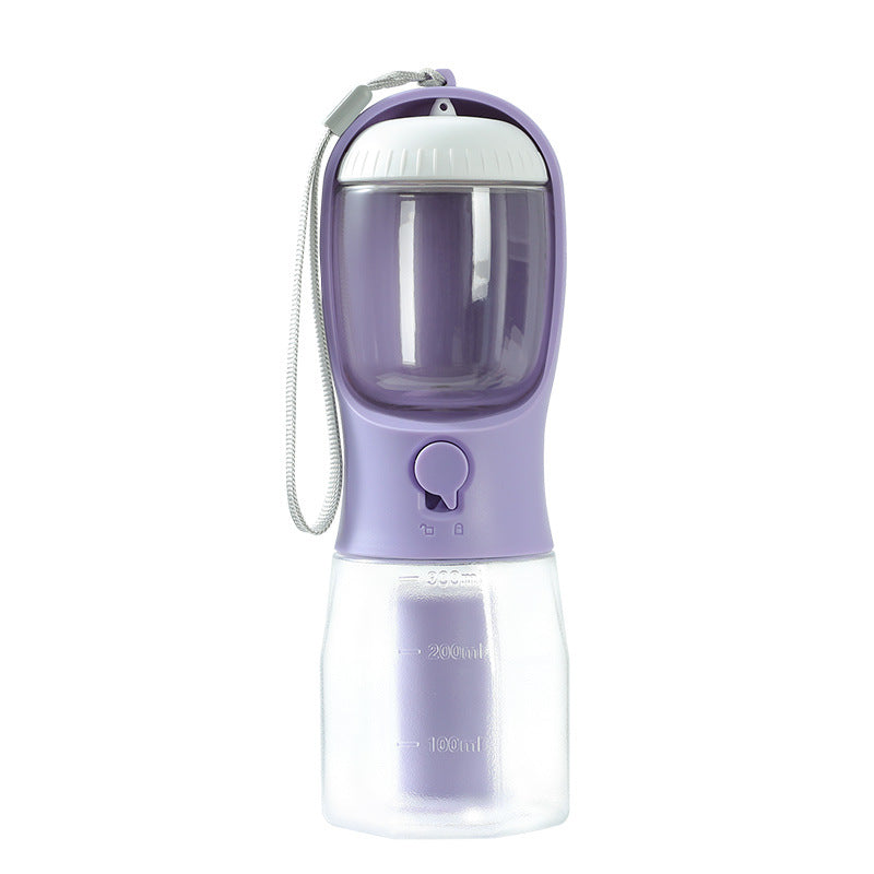 Multi-Functional Portable Dog Water Cup with Food Compartment and Waste Bag Dispenser